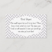 Roze grijze lephant Baby shower Book Request Informatiekaartje (Achterkant)
