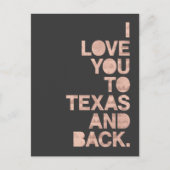 Roze grijze liefde voor Texas en Briefkaart achter (Voorkant)