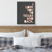 Roze grijze liefde voor Texas en terug Canvas Afdruk (Insitu (Slaapkamer))