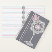 Roze & grijze lucht kunst notitieboek (Binnen)