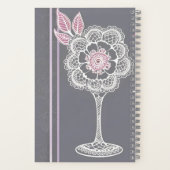 Roze & grijze lucht kunst notitieboek (Achterkant)