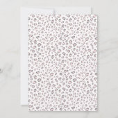 Roze grijze luipaard 2e verjaardag kaart (Achterkant)