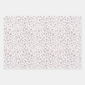 Roze Grijze Luipaard Vlekken en Plaid Inpakpapier Vel (Voorkant 2)