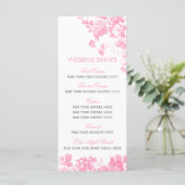 Roze grijze menu voor het diner voor de sjabloon v (Staand voorkant)