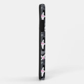 Roze grijze moderne abstracte bloemen Case-Mate iPhone case (Achterkant/rechts)