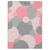 Roze-grijze moleculen Klembord (Achterkant)