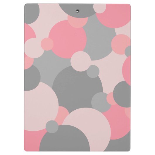 Roze-grijze moleculen Klembord (Achterkant)