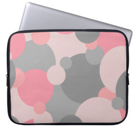 Roze-grijze moleculen laptoptas laptop sleeve
