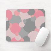 Roze-grijze moleculen Muismat (Met muis)