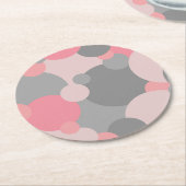 Roze-grijze moleculen papier onderzetter (Gebogen)