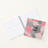 Roze-grijze moleculen receptenboek notitieboek (Binnen)