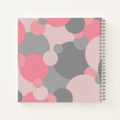 Roze-grijze moleculen receptenboek notitieboek (Achterkant)