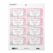 Roze & Grijze Mum Waterfles Favor- pas het aan! Etiket (Full Sheet)