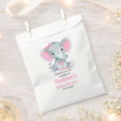 Roze grijze olifantenband, geschikt voor jouw teks bedankzakje (Geknipt)