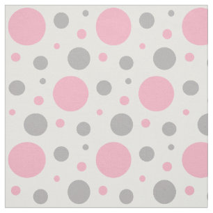 Roze grijze polaire dot Geometrisch ontwerp Stof
