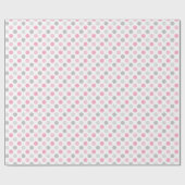 Roze grijze pooldots cadeaupapier (Vlak)
