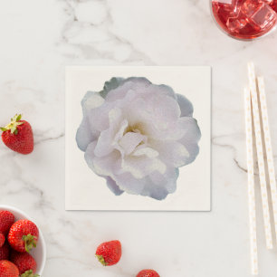 Roze grijze roos servet