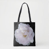 Roze grijze roos tote bag (Voorkant)