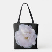 Roze grijze roos tote bag (Achterkant)
