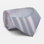 Roze grijze rozen stropdas (Opgerold)