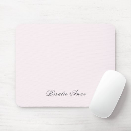 Roze grijze scriptnaam muismat (Met muis)