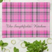 Roze grijze speldenlijst Aangepast Theedoek (Gevouwen)