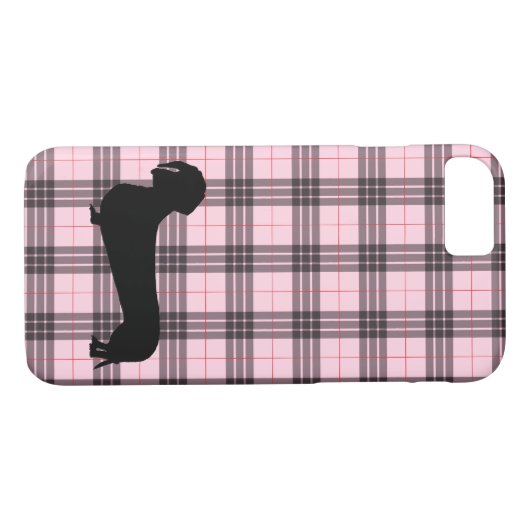 Roze grijze speldenstaartroep Case-Mate iPhone case (Achterkant (Horizontaal))