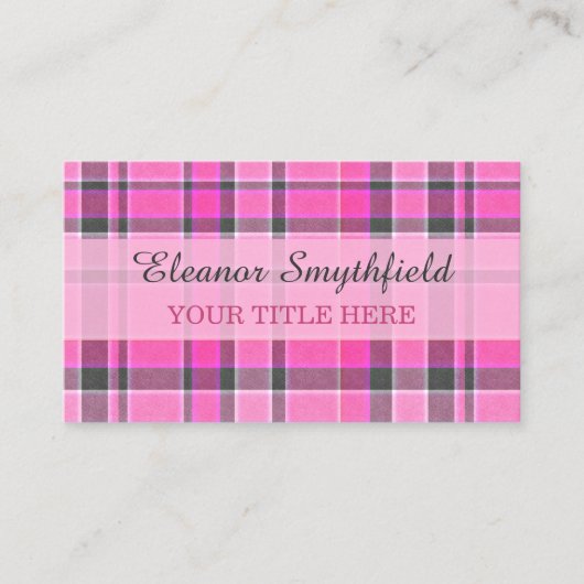 Roze grijze speldenstang visitekaartje (Voorkant)