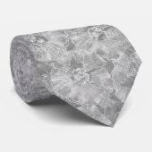 Roze grijze, stijlvolle stropdas voor grote bloeme (Opgerold)