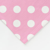 Roze grijze Stippen Quatrefoil Monogram Fleece Deken (Hoek)