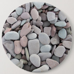 Roze grijze stones Pebbles Textuur Ronde Button 6,0 Cm