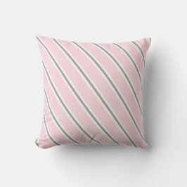 Roze grijze stripe Baby zenuwdecor Kussen