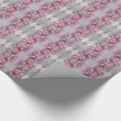 Roze grijze ventilator Tulp Mirror Patroon vervier Cadeaupapier (Hoek)