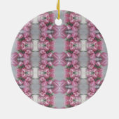 Roze grijze ventilator Tulp Mirror Patroon vervier Keramisch Ornament (Achterkant)