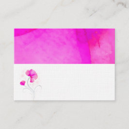 Roze grijze waterverf Zwembloemkaart Plaatskaartje