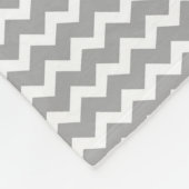Roze grijze witte Chevron Pattern Monogram Blanket Fleece Deken (Hoek)
