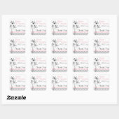 Roze, grijze, witte Floral Chevron Stripes Sticker (Vel)
