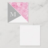 Roze grijze witte kleurenblok notitiekaartje (Voorkant / Achterkant)