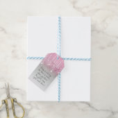 Roze Grijze Witte Maan & Sterren Celestial Baby sh Cadeaulabel (Met Touw)