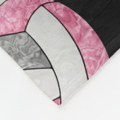 roze grijze witte meisjes houden van volleybal gep fleece deken (Hoek)