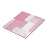 Roze grijze, witte, moderne minimalist tegeltje (Zijkant)