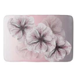 Roze grijze witte ombre Floral Badmat