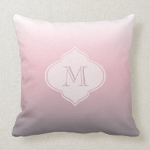 Roze grijze witte ombre monogram