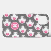 roze grijze witte voetballen Case-Mate iPhone case (Achterkant (horizontaal))