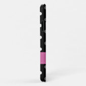 Roze, grijze, zwarte en witte pooldot Case-Mate iPhone case (Achterkant/rechts)