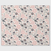 Roze grijze zwarte flessenpatroon cadeaupapier (Vlak)