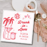 Roze grillig Drink in liefde cocktail bruiloft Servet<br><div class="desc">Roze grillig Drink in liefde cocktail bruiloft servetten</div>