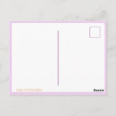 Roze grillige Baby Bird Hatching Dank u Briefkaart (Achterkant)