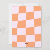 Roze grillige boek boom kerst Kaart (Achterkant)