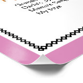 Roze grillige Goose Verjaardag Milestone Board Perfect Poster (Hoek)